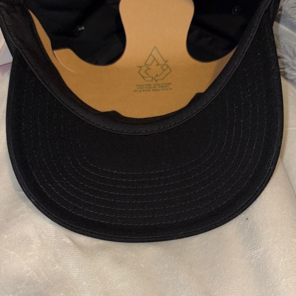 Volcom Black Cap with Pink and Green Embroidery - Picture 4 of 5